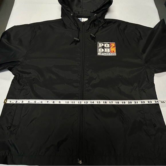 Vintage Disney Winnie the Pooh Adult Windbreaker Rain Jacket Sz M Hood Zip Y2k - Picture 11 of 15